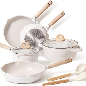 Pots and Pans Set Nonstick, Induction Kitchen Cookware Sets, 9Pcs Non