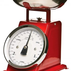 Premier Housewares 3KG Retro Kitchen Scale Weighing Scales Cooking Stainless Steel Kitchen Scales with Bowl Baking Scales Food Scales for Weighing