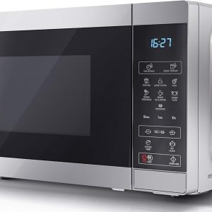SHARP YC-MS02U-S Compact 20 Litre 800W Digital Microwave, 11 power levels, ECO Mode, defrost function, LED cavity light – Silver