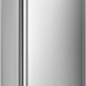 SONGMICS Rubbish Bin, 30L Trash Can, Steel Pedal Bin, with Inner Bucket and Lid, Soft Closure, Airtight, for Kitchen, Living Room, Silver Colour LTB01L, Metallic