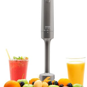 Sensio Home Hand Blender Cool Grey 200W Stick Immersion Blender Food Processor Handheld Electric with Stainless Steel Blade Great for Soups, Baby Food, Sauce, Smoothies