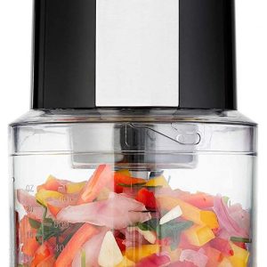 Sensio Home Mini Food Chopper/Small Food Processor – Electric Dicer, Onion and Other Vegetables – 600ml Blender Bowl and Quad Durable Stainless-Steel Blades – 300W