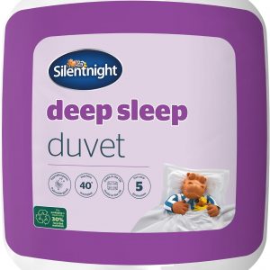 Silentnight Deep Sleep Duvet 10.5 Tog – All Year Round Soft Fluffy Comfortable Duvet – Hypoallergenic Machine Washable – Single, White, 444729GE