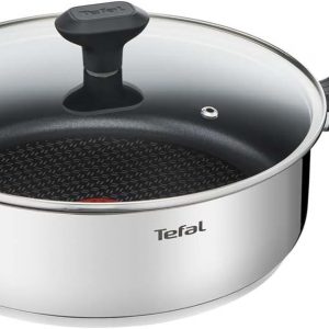 Tefal 26cm Comfort Max Stainless Steel Non-stick Saute Pan and Lid,