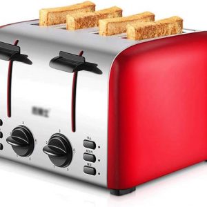 Toasters 4 Slice, Stainless Steel Extra Wide Slot Toaster with Cancel, Bagel, Defrost Function, Easy Clean Kitchen Toaster with