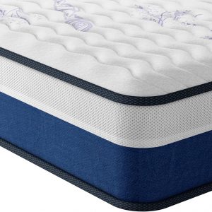Vesgantti Single Mattress, 10 Inch Hybrid Mattress Single Size with Breathable Memory Foam and Individual Pocket Spring-Medium Firm, 3FT Mattress, 90x190x25cm