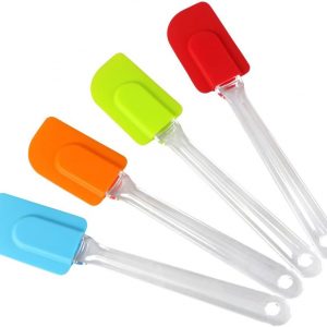 Vicloon Silicone Spatulas Spoons Set, Silicone Kitchen Utensils Including Rubber Spatula, Non-Stick and Heat Resistant for Cooking, Baking and Mixing (Multicolor – 4pcs)