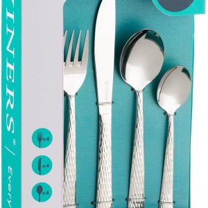 Viners Everyday Glisten 16 Piece 18/0 Silver Stainless Steel Cutlery Set
