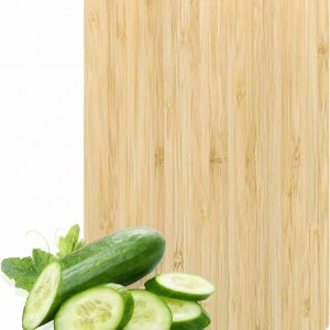 Wooden Chopping Board Strong Bamboo Cutting Board with Convenient Hanging Eyelet Perfect for Meat Fruits Vegetables Cheese Breads Restaurants Hotels Home Kitchen Accessories Natural 24x34Cm (1pc)