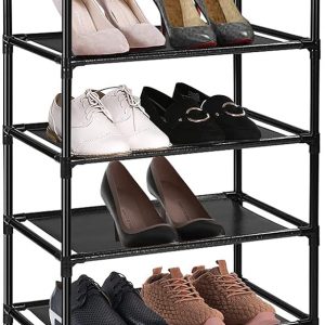 esonstyle 8 Tier Shoe Rack For 16-20 Pairs Tall Shoe Rack Versatile Shoe Shelf Organiser Narrow Shoe Rack Organizer