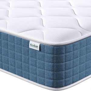 koorlian 3FT Single Mattress, 25cm Hybrid Pocket Sprung Single Bed Mattress in a Box with Memory Foam and Individually Wrapped Spring, Medium Firm, Motion Isolation, Pressure Relief