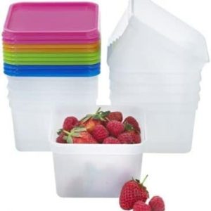 lakeland 10 Stack a Boxes Food Storage Containers 750ml – Dishwasher Microwave & Freezer Friendly