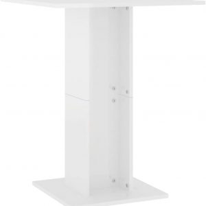 vidaXL Bistro Table Home Indoor Living Room Bar Table Pub Table Patio Garden Dining Dinette Breakfaset Desk Furniture High Gloss White Engineered Wood