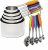 10 Pcs Measuring Cups and Spoons Set, includes 5 Stainless Steel Nesting Measuring Cups & 5 Mini Measuring Spoons,Stackable Handle Accurate Tablespoon for Measuring Dry and Liquid Ingredients