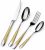 16 Piece Cutlery Set, Silver-Gold Stainless Steel Knife and Fork Sets Service for 4, Hammered Pattern Design Tableware with Forks/Spoons/Knives, Modern Silverware Set for Home/Restaurant/Party