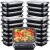 [30 Pack] Meal Prep Containers Reusable 1 Compartment, Microwave, Freezers & Dishwashers Safe – BPA Free Food Prep Containers with Lids – Stackable Salad Lunch Box