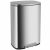 50 L Garbage Can Kitchen Trash Can with Lid for Office Bedroom Bathroom Step Trash Bin Fingerprint-Proof Brushed Stainless Steel