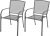vidaXL Grey Stackable Garden Chairs in Stylish Mesh & Durable Steel Build, Weather-Resistant – Ideal for Garden, Patio & Dining Room, 2-Piece Set