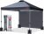 MasterCanopy Durable Ez Pop-up Gazebo Tent with 1 Sidewall(3x3M,Black)
