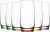 6x Multicolour 390ml Adora Highball Glasses – Tall Hi Ball Glass Water Gin Juice Cocktail Drinking Glassware Tumblers Set – By LAV