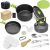 LAMTOR Camping Cookware Kit,Portable Aluminum Outdoor Camping Cooking Set with Camping Pots and Pans Set,Camping Kettle Mess Kit With Nylon Storage Bag for 2-3 People to Camping/Hiking/Picnic/Travel