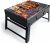 BBQ Barbecue Grill, Portable Folding Charcoal Barbecue Desk Tabletop Outdoor Stainless Steel Smoker BBQ for Picnic Garden Terrace Camping Travel 15.35”x11.41”x2.95” (Black)