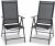 PHIVILLA Garden Patio Chairs Sets of 2 Foldable Garden Cahirs with Aluminum frame,6X Adjustable with 7 Seating Positions,High Back Folding Reclining Garden Chairs