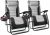 KEPLIN Set of 2 XXL Premium Heavy Duty Textoline Zero Gravity Chairs – Luxurious Garden Recliners, Adjustable Headrest, Cup & Phone Holder, Foldable & Easy to Clean Patio Sun Loungers (Grey)