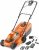 Flymo SimpliStore 300 Li Cordless Lawn Mower – 40V, 30cm Cutting Width, Close Edge Cutting, 30L, Lightweight, Orange and Grey