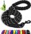 Taglory Rope Dog Lead with Soft Padded Handle, 1.2m Reflective Dog Lead and Multi-Colour for Small Dogs, 1.0cm, Black