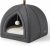 Bedsure Cat Cave Bed Igloo – Small Cat Tent Bed House with Removable Washable Cushion Pillow Foldable Portable Pet Bed,Dark Grey, 40x40x40cm