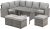 EVRE 9 Seat Marilyn Corner Sofa & Dining Rattan Garden Furniture Set for Indoor Outdoor Patios Gardens Conservatories (Grey)