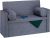 Relaxdays Bench Seat with Backrest, Pillows, Foldable, Storage Ottoman, Padded, Hallway Chest, 75x115x47cm, Grey