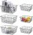 AXABING 6 PCS Wire Storage Baskets,Metal Basket for Pantry Organizer Storage, Metal Wire Basket Suitable for Home,Office,Kitchen,Bathroom Storage