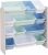 Amazon Basics Kids’ Toy 4 Shelf Storage Organiser With 12 Count of Plastic Bins, Grey Wood With Blue Bins, 27.7 D x 85.3 W x 79.0 H cm