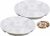 Aprilye 2 x Round Divided Snack Serving Plates, Food Storage Tray for Home