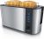 Arendo – Frukost 4 slice long slot toaster – double wall housing – with warming rack – 6 browning settings – auto bread centring – reheat defrost cancel function– remaining time display
