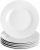 Argon Tableware 6X White 15.4cm (6 Inch) Wide Rimmed Side Plates – Desert Serving Dinner Set Bread Plate – Dishwasher and Microwave Safe Ceramic