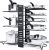 Astoryou Pot Rack Organizer, 8 Tiers Pan Rack Holder Stand Detachable Pot Lid Rack Length Adjustable Shelf Cookware Holders Cabinet Pantry With 3 DIY Methods for Kitchen Counter and Cabinet,Black