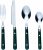 Bon Brasserie 16-Piece Stainless Steel Cutlery Set – Green