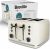 Breville Zen 4-Slice Cream Toaster with High Lift & Wide Slots | Cream & Silver Chrome [VTR028]