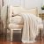 CREVENT Farmhouse Knit Throw Blanket for Couch Sofa Chair Bed Home Decoration, Soft Warm Cozy Light Weight (127cmX152cm Beige/Ivory)
