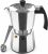 Cafe Du Chateau Espresso Maker – Stove Top Italian Coffee Maker with Transparent Top Lid, High Gloss Finish, Coffee Clip Spoon – 6 Cup Coffee Percolator and Moka Pot for Mocha Cappuccinos, Lattes