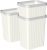 Cetomo 8.2L*3 Set, Wastebasket Trash Can, Waste Basket,Paper Bin, Garbage Can Bin for Bathrooms, Kitchens, Home Offices, Dorm Rooms white