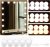 Cliplanyard Vanity Mirror Lights Kits, 10 Bulbs Hollywood Style Lighted Kit with USB Power Cord, 3 Color 10 Level Adjustable Brightness 3000-8000K Make up Light for Dressing Table Room Bedroom