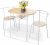 DIVCHI 3 Piece Dining Table & Chairs Set, Compact Dining Room Set With Storage Shelf And Wine Rack, Modern Breakfast Bar Table Set For Kitchen/Apartments/Small Space