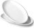 DOWAN 14″ Large Serving Platters, Oval Serving Plates, White Porcelain Platters Oven Safe, Dinner Plates Serving Dishes for Entertaining, Party, Meat, Appetizers, Dessert, Set of 2, White