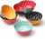 DOWAN Porcelain Dessert Bowls, 300 ml Vibrant Colours Ice Cream Bowls, Φ11.4 cm Cute Small Snack Bowls Set, Condiment, Microwave and Dishwasher Safe, Lightweight, Set of 6 | Christmas,Housewarming
