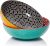 DOWAN Serving Bowls, 2000ML Fruit Bowls Salad Bowls, Ø24cm Large Pasta Bowl Set of 2, Serving Dishes for Entertaining, Vibrant Colour Large Bowls for Party, Ideal Housewarming Gift