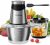 DR.ZERO Food Processors with 2 Bowls, Mini Chopper Electric Food Chopper 4 Bi-Level Blades, 2 Speed, 1.2l and 0.6l, Meat Mincer 500W for Baby Food, Meat, Onion, Vegetables, Nut